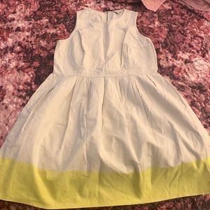 Beige and Yellow sleeveless summer dress